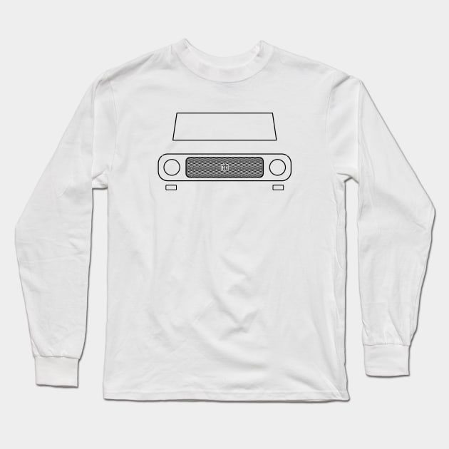 International Harvester Scout 80 classic 1960s truck black outline graphic Long Sleeve T-Shirt by soitwouldseem